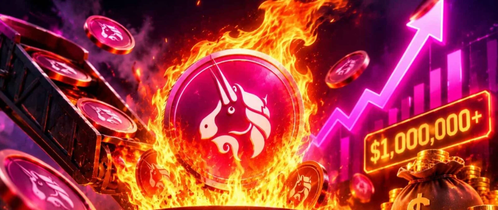 Uniswap daily UNI yakımları Robinhood Chain boomu ile 1 milyon doları geçti